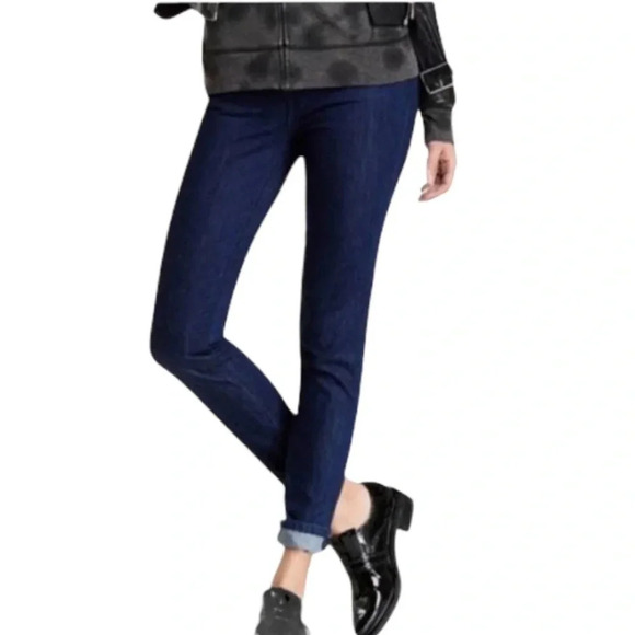 Current Elliott Jeans The Stovepipe High Waist Jean Size 26 Dark Wash NWT - Picture 2 of 11